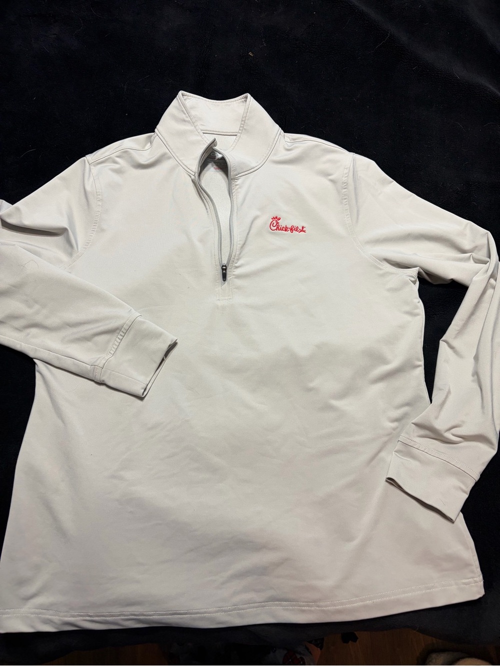Mens Light Gray Quarter-Zip Pullover